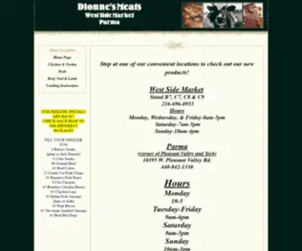 Dionnesmeats.com(Dionne's Meats) Screenshot