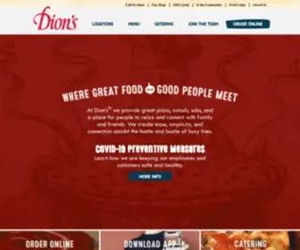 Dions.com(Pizza Salads Subs) Screenshot
