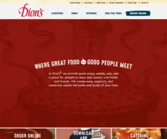 Dionspizza.com(Pizza Salads Subs) Screenshot