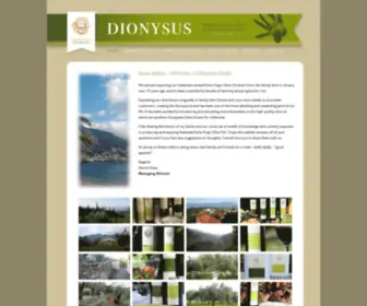 Dionysusfoods.com(Καλώς ήρθατε) Screenshot