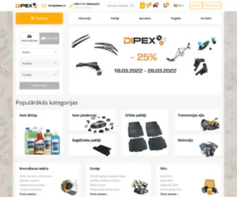 Dipex.lv(№1 Auto rezerves daļu interneta veikals Latvijā) Screenshot