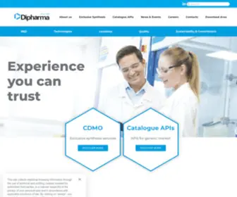 Dipharma.com(A Global CDMO and API Manufacturer) Screenshot