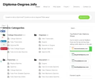 Diploma-Degree.info(2020 Fake Diplomas and Degree Guide) Screenshot