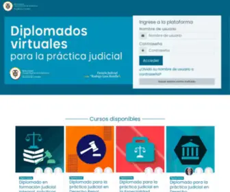 Diplomadosejrlb.co(Diplomados Virtuales para la practica judicial) Screenshot