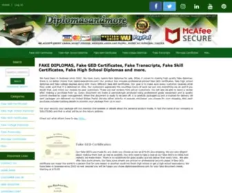 Diplomasandmore.com(Fake Diplomas) Screenshot