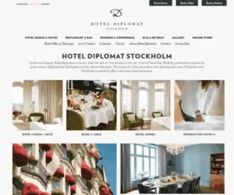 Diplomathotel.com(Hotell centralt beläget i Stockholm) Screenshot
