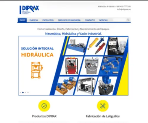 Diprax.es(Proyectos y Automatismos Generales en España) Screenshot