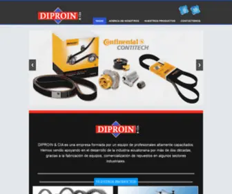 Diproin.com.ec(Comercializamos Bandas Industriales y Automotrices Dayco) Screenshot