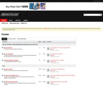 Dipyourcarforums.com(DipYourCar.com Plasti Dip Community Forum) Screenshot