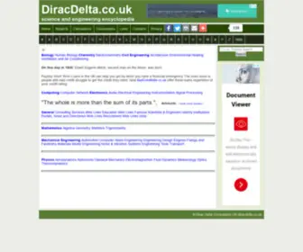 DiraCDelta.co.uk(DiracDelta Science & Engineering Encyclopedia) Screenshot