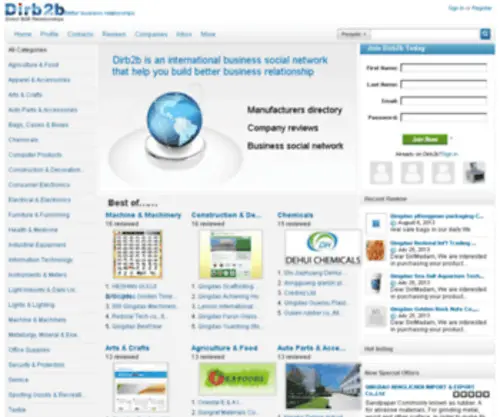 Dirb2B.com(Manufacturers directory) Screenshot