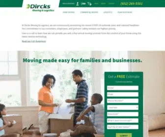 Dircks.com(Arizona's Moving Company) Screenshot