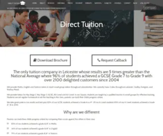 Direct-Tuition.co.uk(Maths English Science Tutors in Leicester) Screenshot