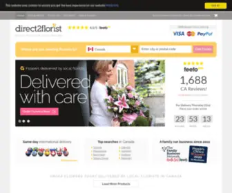 Direct2Florist.ca(Flower delivery in Canada) Screenshot