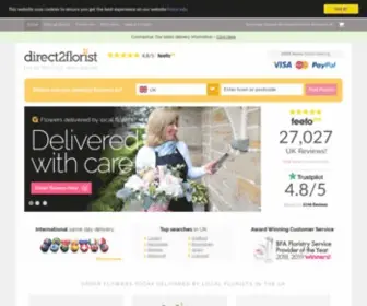 Direct2Florist.co.uk(Send Flowers UK) Screenshot