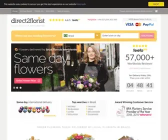 Direct2Florist.com.br(Send Flowers Brazil for same day Flower Delivery in Brazil) Screenshot