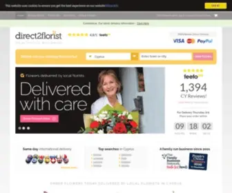 Direct2Florist.com.cy(Flower Delivery Cyprus) Screenshot