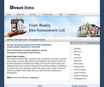 Directdatainc.com(New Homeowner Lists) Screenshot