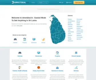 Directdeal.lk(Sri Lanka's Largest Free Classified Advertising Platform) Screenshot