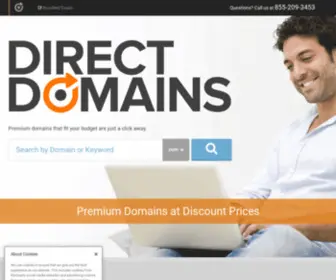 DirectDomains.com(Premium Domain Names at Discount Prices) Screenshot