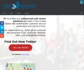 Directinteractions.com(We're a call center outsourcing company in Seattle) Screenshot