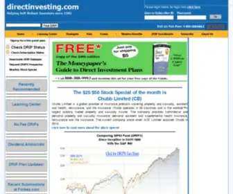 Directinvesting.com(DRIP Investing) Screenshot