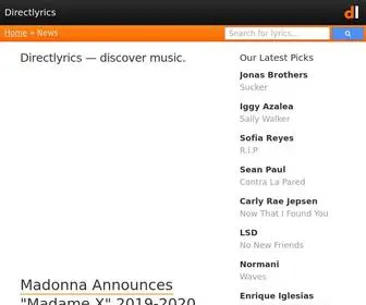 Directlyrics.com(Direct lyrics) Screenshot