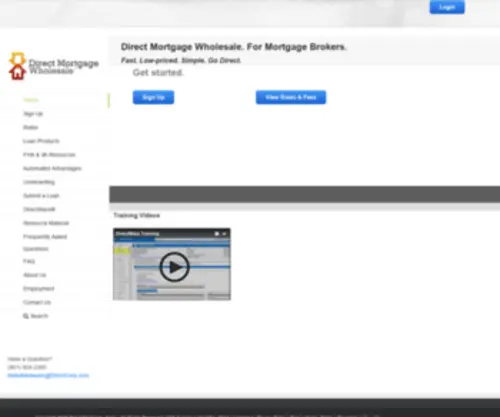 Directmortgagewholesale.com(Direct Mortgage) Screenshot