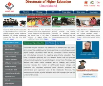 Directorateheuk.org(Directorate Higher Education Haldwani Uttarakhand) Screenshot