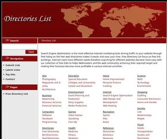 Directorieslist.net(Web Directory) Screenshot