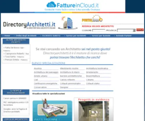 Directoryarchitetti.it(Elenco Architetti degli ordini di tutt'Italia) Screenshot