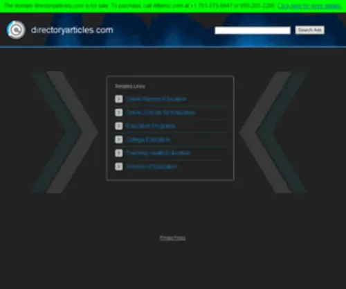 Directoryarticles.com(Money Making Online) Screenshot