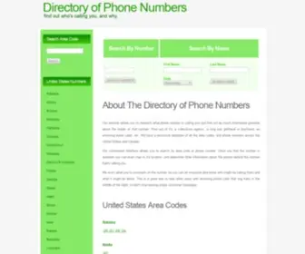 Directoryofphonenumbers.com(Directory of Phone Numbers) Screenshot