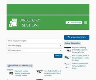 Directorysection.com(Online Business Directory to Promote Product and Services) Screenshot