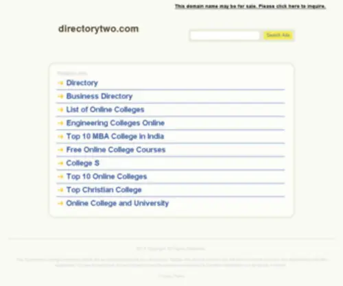 Directorytwo.com(General Web Directory) Screenshot