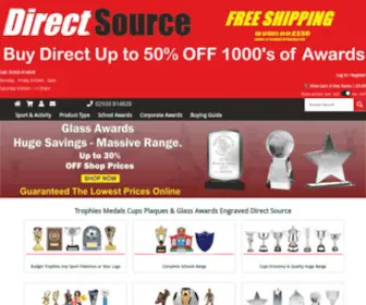 Directsourceuk.com(Trophies Medals Cups Plaques & Awards Up to 50% OFF Direct Source) Screenshot