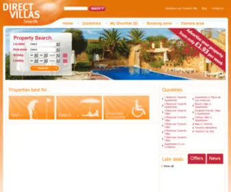 Directvillastenerife.com(Tenerife Villas & Apartments) Screenshot