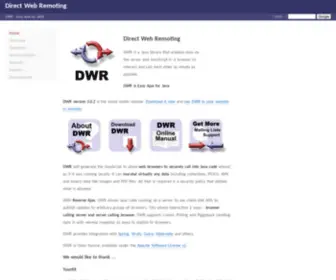 Directwebremoting.org(Easy Ajax for JAVA) Screenshot