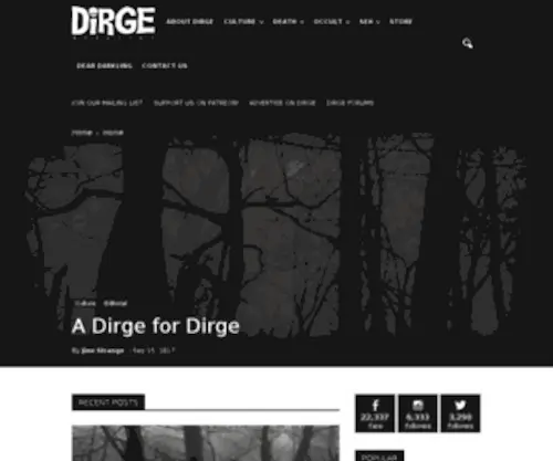 Dirgemag.com(Dirge Magazine) Screenshot