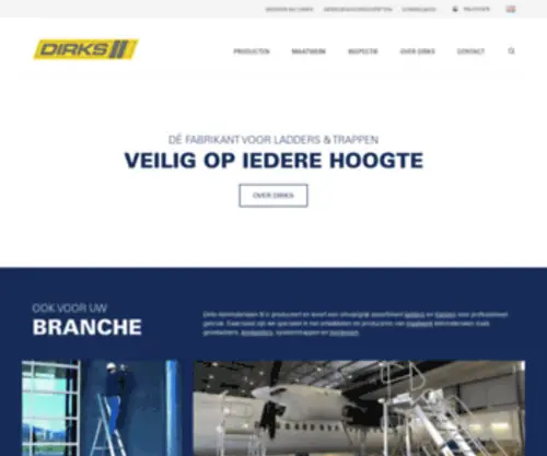 Dirks.eu(Fabrikant aluminium ladders en trappen) Screenshot