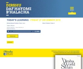 Dirshu.co.za(Daf HaYomi B'Halacha) Screenshot