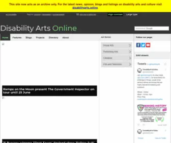 Disabilityartsonline.org(New on DAO) Screenshot