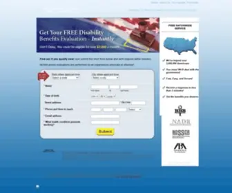 Disabilityclaimevaluation.com(FREE Disability Claim Evaluation) Screenshot