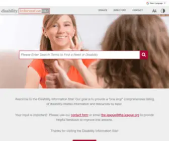 Disabilityinfosite.com(Disability Information Site) Screenshot