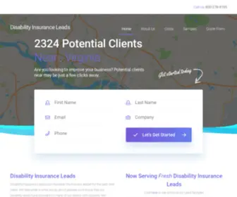 Disabilityinsurance-Leads.com(Disability Insurance Leads) Screenshot