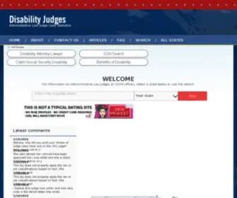 Disabilityjudges.com(Information about Administrative Law Judges (ALJ)) Screenshot