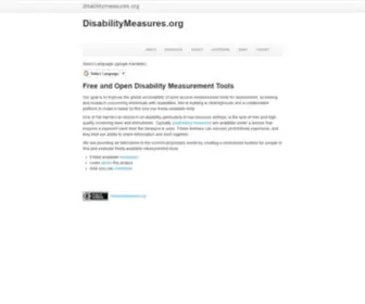 Disabilitymeasures.org(DisabilityMeasures) Screenshot