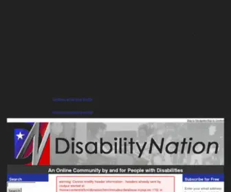 Disabilitynation.net(An Online Community by and for People with Disabilities) Screenshot