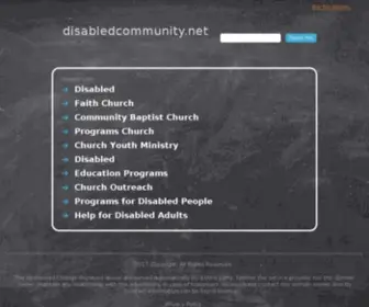 Disabledcommunity.net(Disabled Community) Screenshot