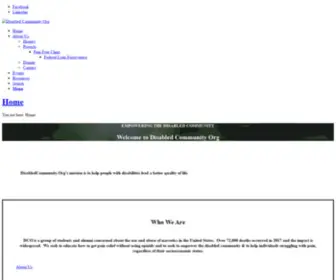 Disabledcommunity.org(We Support the Disabled Community) Screenshot